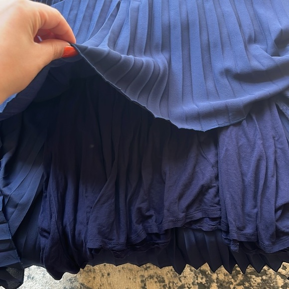 ⚓️ Vintage Navy Pleated Flowy Mini Dress, Circa 2007 , Size: S - Picture 12 of 17